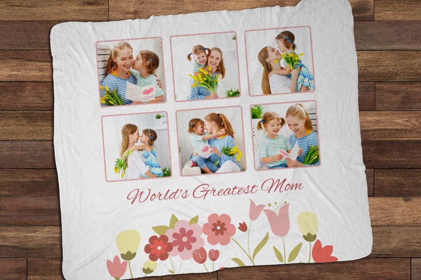 Warm up to a memory with a super soft photo blanket