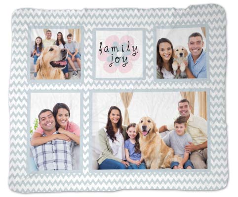 Incorporate your family memories into your décor with our customized blankets and throws.