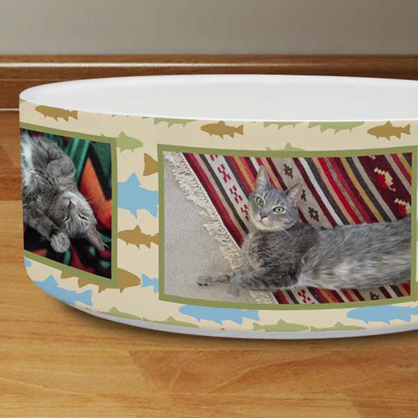 There will be no argument over whose bowl is whose when you add your pets photo and name.