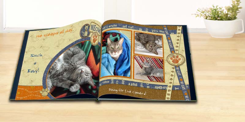 Remember your pet with pictures in their very own photo book filled with memories