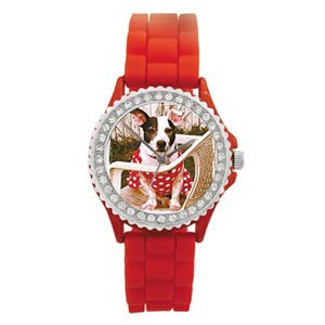 Custom Photo Red Silicone Watch