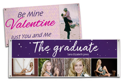 Create a custom banner for your business or holiday party and birthday event
