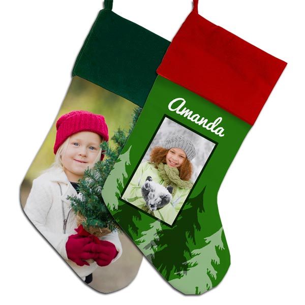 Adorn your mantle this Christmas with our fully customized photo stockings perfect for each member of the family.