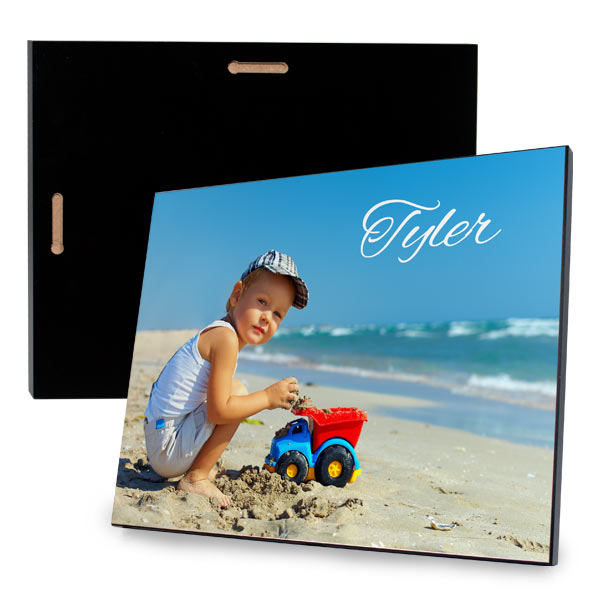 Add a reflective sheen to a favorite photo with our custom hardwood photo panel.
