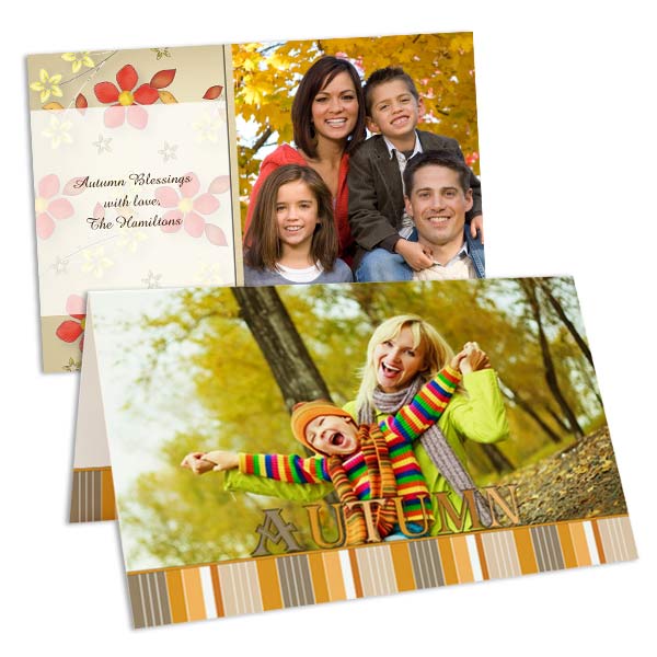 Perfect for Thanksgiving or just to ring in fall, our autumn cards are available in multiple styles.