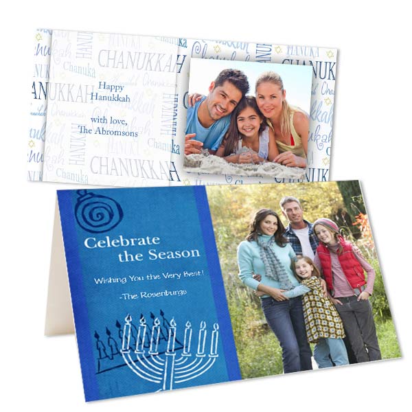Browse our collection of templates and design the perfect Hanukkah card.