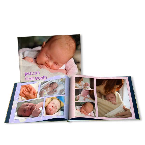 Celebrate the birth of your baby with our fully customized baby picture albums and photo books.