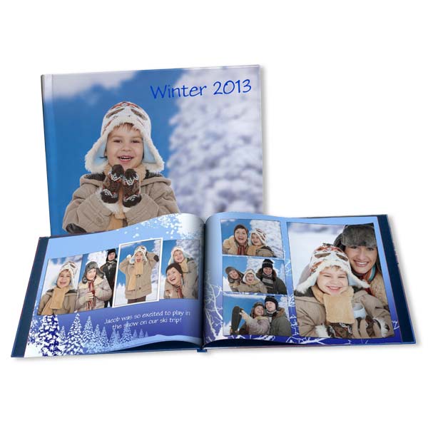 Perfect for your skiing or snowman building photos, our winter albums can be customized with a variety of templates.