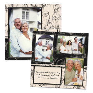 Display your photos artistically with one of our many 8x8 scrapbook print templates.