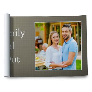 Customize your own paper banner with text and photos for your next celebration.