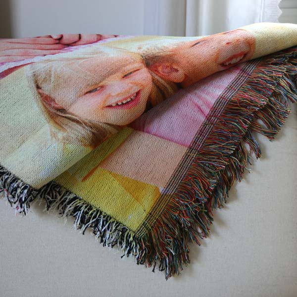 Create a custom woven tapestry throw for your couch or wall in your home