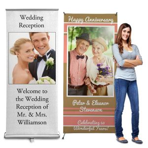 Advertise your business or customize your party décor with our fully personalized photo banners