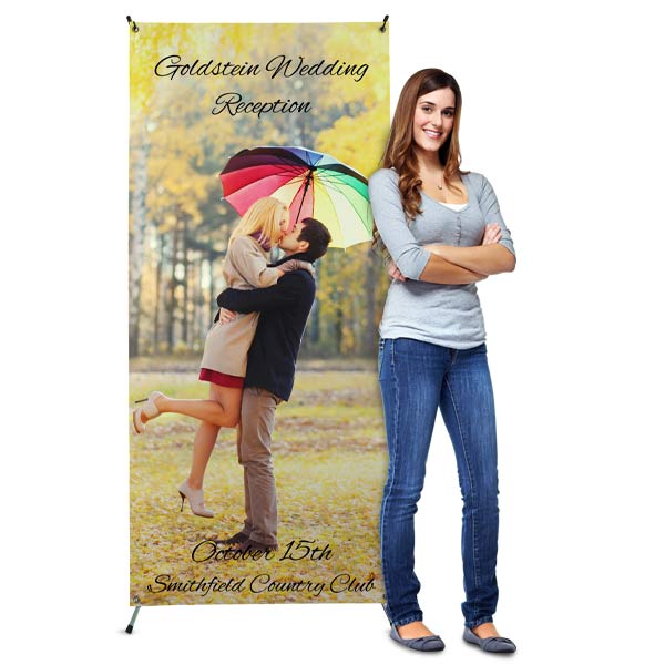 Perfect for any occasion, our custom standing banners can be customized with your best photos.