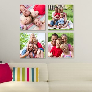 With symmetry and style, you can't go wrong with our four piece photo canvas cluster set.