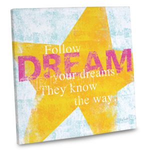 Add a dreamy flair to your home's interior with our dream quote canvas wall art.