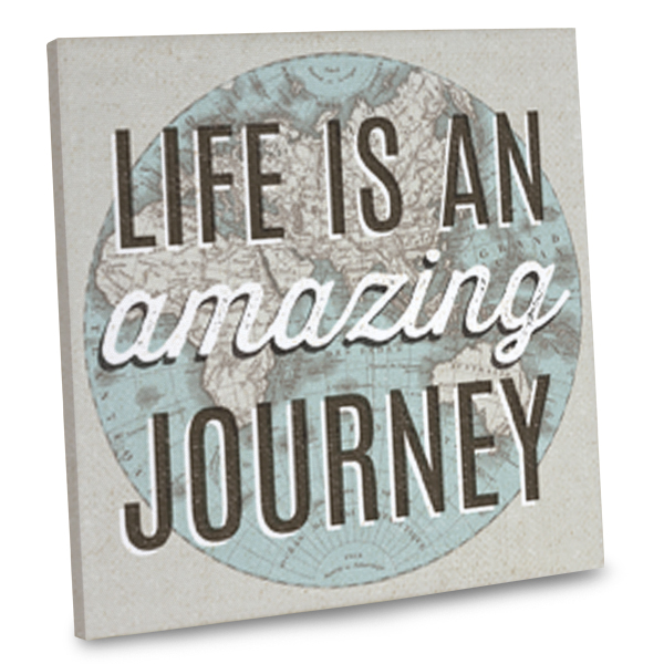 Inspire greatness each day with our life quote decor canvas print.