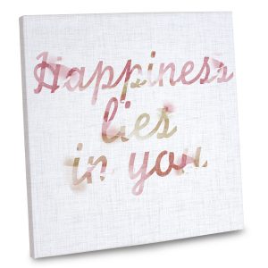 Add happy thoughts to your decor with our stylish quote canvas wall art.