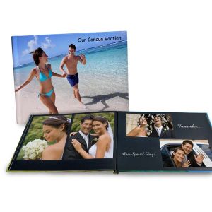 Create a photo book with pages that lay flat, 8.5x11 layflat photo books make a a great gift
