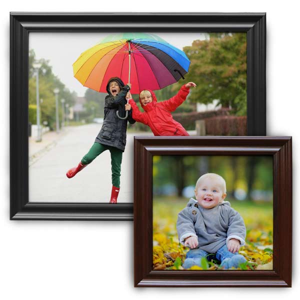 Traditional wood framed canvas prints offer you a beautiful elegant look for your precious photos.