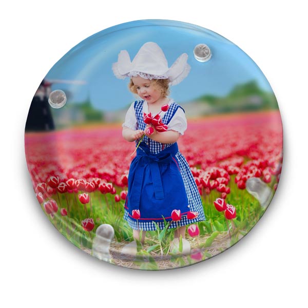 Add a spot of color to your desk in your home or in the office with a personalized photo paperweight