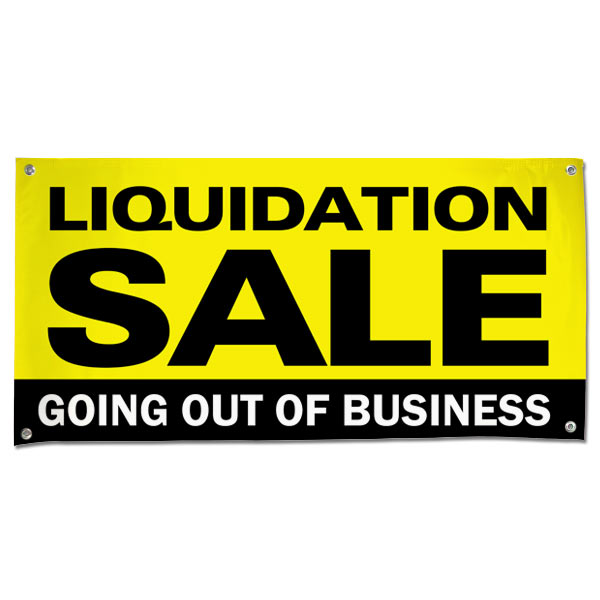 Manage your business and liquidation with a Going out of Business Liquidation Sale Banner 4x2