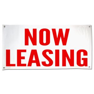 Lease your space with this Commercial Real Estate Now Leasing Banner size 4x2