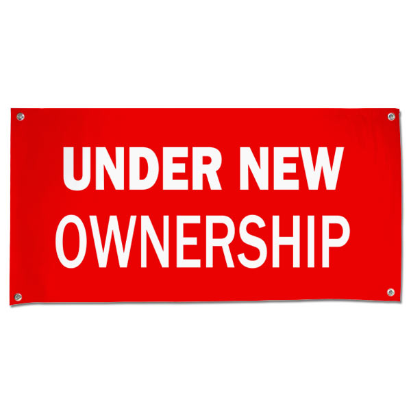 Our new ownership banner is ideal for business and grabs the attention of potential customers.
