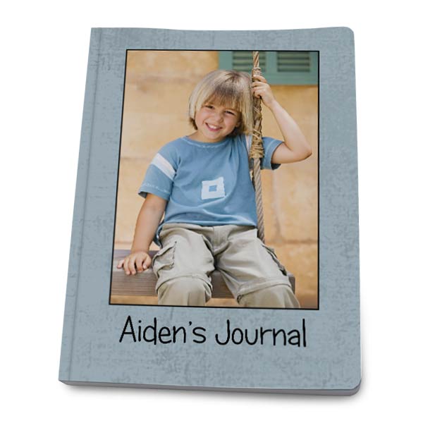 Add your own picture and custom text to create a paperback journal for any use