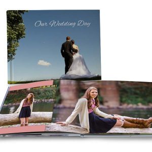 Personalize your own large scale coffee table book with quality lay flat pages