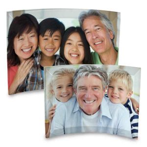 Beautiful decor with your photo printed on curved glass with beveled edges