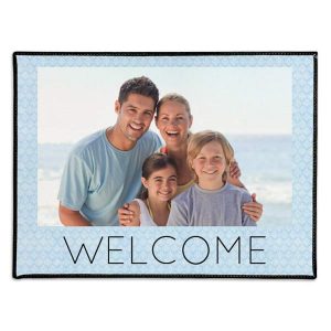 Add photos and text and create your own welcome door mat