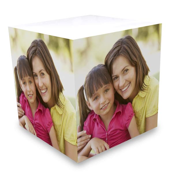 Turn your favorite photo into a sticky note cube with a photo printed on all sides