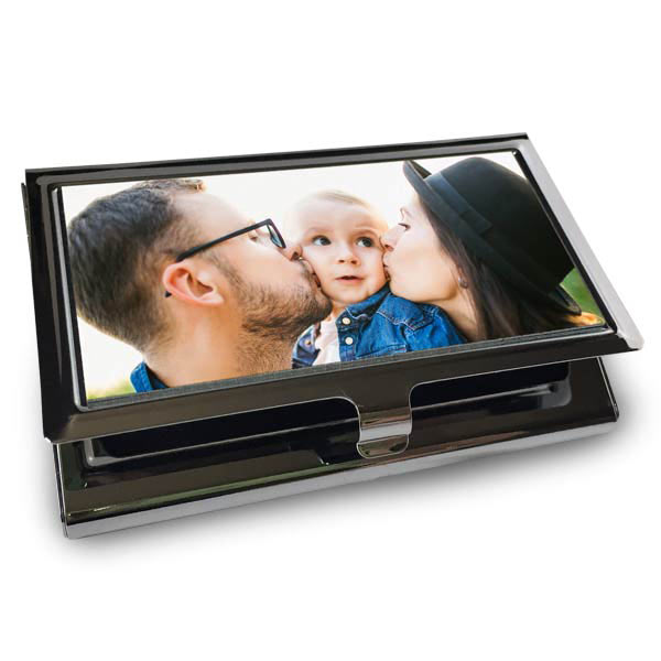 Perfect for dad, create a custom business card case to carry his cards