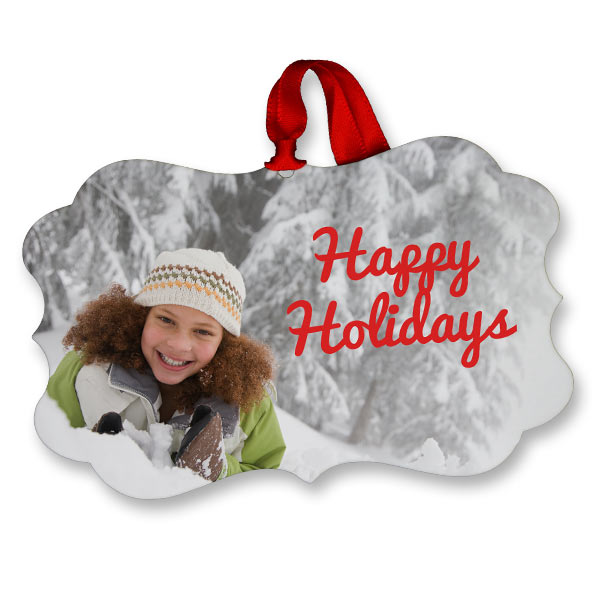 Create your own beautiful photo ornaments with fancy rectangle glossy ornaments
