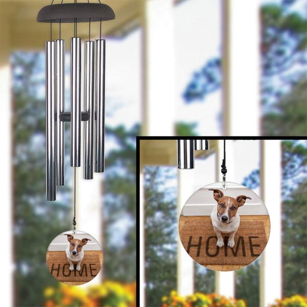 Gift a your own wind chimes with your picture added to the sail