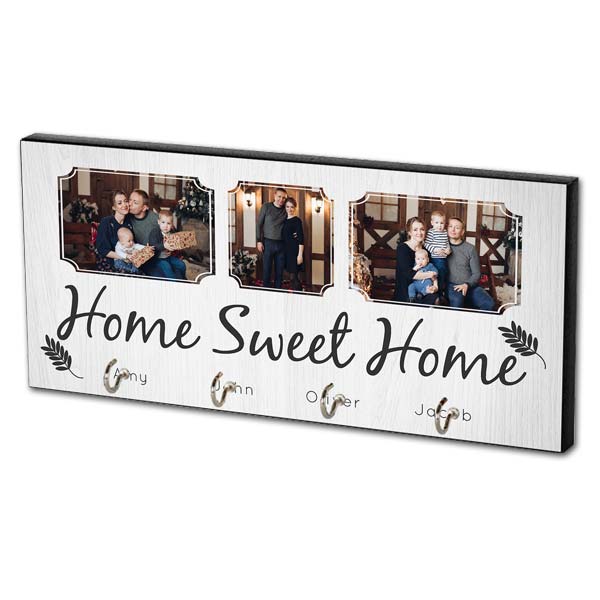 Add your photos to one of many custom key hanger designs