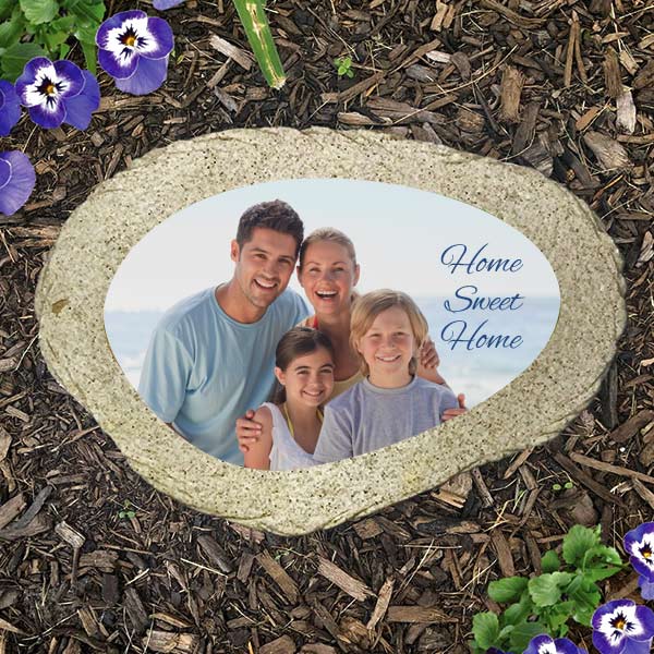 Print your memories on stones and add interest to parts of your garden