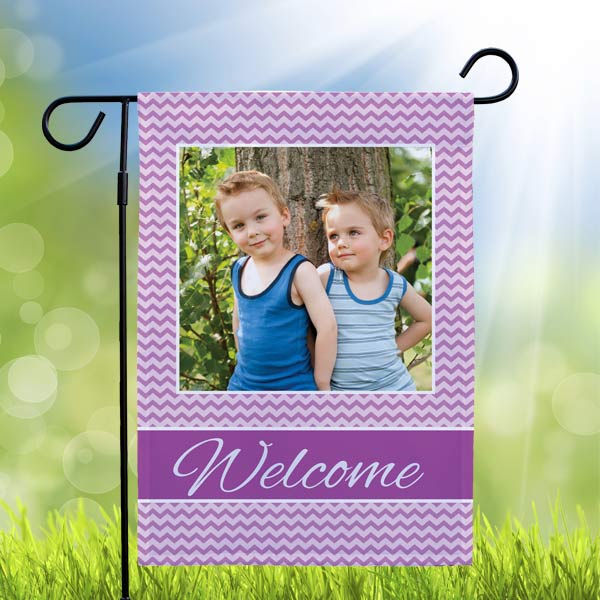 Create your own garden flag and welcome guests to your home with a personalized touch.